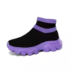 Sapatos de corrida ultraleves para homens e mulheres, tênis de meia respirável, tênis esporte top alto, sapatos de plataforma, moda, tamanho 45 na internet