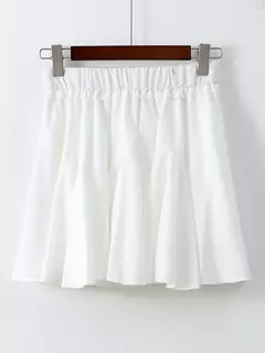 Imagem do Mini-saia feminina com babados brancos elegantes, saias plissadas chiques, saias fofas de cintura alta, streetwear de festa feminina, nova moda, verão, 2024