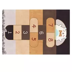 Tapete antiderrapante para jogos de desenhos animados para crianças, decoração de lar, baby crawling, meninos e meninas, cinza claro, jogo, enfeites infantis - loja online