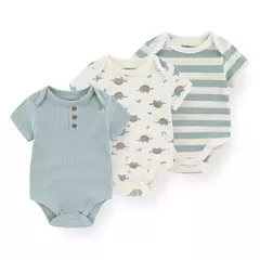 Kiddiezoom-Unisex Four Seasons Cartoon Bodysuits, Soft Cute infantil Onesies roupas, Baby Shower Gift, menino e menina, 3 pcs por lote na internet