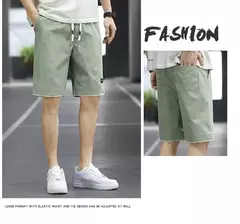 2023 verão calções masculinos esportes de cinco pontos calças soltas casual praia calças cor sólida tendência exterior wear tamanho grande shorts 8xl - loja online