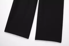 TRAFZA-Calça comprida com retalho feminino, Monocromática, Perna larga, Versátil, Casual, Calças soltas, Streetwear, Moda, 2024 - comprar online