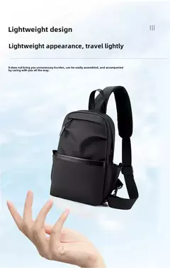 Bolsa de peito masculina 2024 nova moda na moda marca cruz saco de ombro casual crossbody saco ins telefone móvel pequena mochila