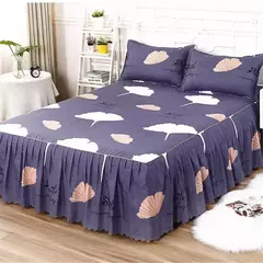Conjunto de colcha de algodão bordado, saia de cama, fronhas, capa de folha, rei, rainha, duplo, 1.5 m, 1.8 m, 2m, 3pcs - comprar online