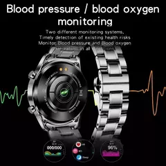 LIGE-Luxo Full Circle Touch Screen Smart Watch para Homens, Bluetooth Call, Faixa de Aço, Impermeável, Esportes, Fitness, Android, iOS - Wolf Magazine