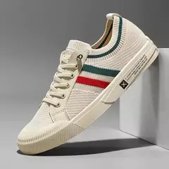 Mocassins casuais masculinos, sapatilhas leves leves de malha respirável leve, tênis masculino, tênis de moda elegante, 2023 - loja online