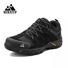 Hikeup sapatos de caminhada masculinos camurça couro ao ar livre sapatos resistentes ao desgaste masculino trekking caminhada caça tênis tático na internet