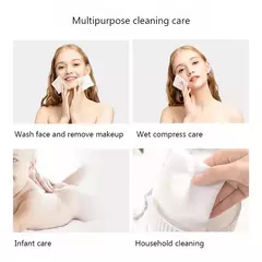 Toalhas faciais descartáveis extra grossas, Suave e Absorvente, Toalhetes removedores de maquiagem de algodão