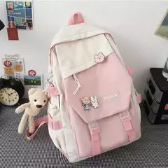 Imagem do Mochila de nylon impermeável multifuncional, mochila escolar para meninos e meninas, grande capacidade, saco de livro