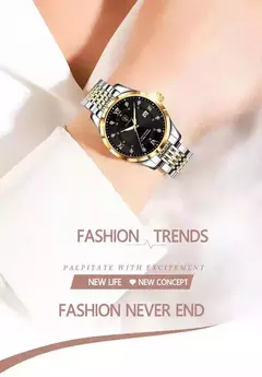POEDAGAR Mulheres Relógios De Luxo Moda Senhoras Relógio De Quartzo Impermeável Data Luminosa Mancha Inoxidável Relógio De Pulso Namorada Presente na internet