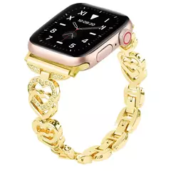 Pulseira Coração de Diamante para Apple Watch, iWatch Series SE, 7, 6, 3, 5, Ultra 2, 8, 9, 40mm, 44mm, 38mm, 45 milímetros, 41 milímetros, 49 milímetros, 42 milímetros na internet