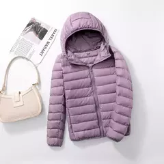 Casaco fino leve com capuz de pato para mulheres, casaco curto fino, streetwear quente, branco, plus size, casacos, outono, inverno, 2023 - Wolf Magazine