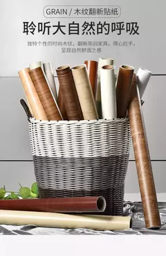 Adesivo Papel De Parede Rolo, Adesivo De Grão De Madeira Impermeável, Móveis Renovação Adesivos, Armário De Guarda-Roupa, Porta De Mesa, 10 m