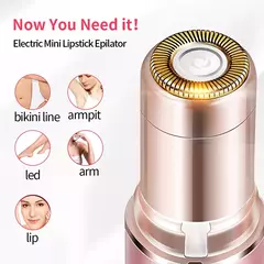 Aparador de sobrancelha elétrico portátil para mulheres, mini depilador, batom, remoção de pêlos faciais, ferramenta indolor - Wolf Magazine