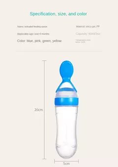 Recém-nascido Silicone Squeezed Milk Bottle, Food Grade, Training Spoon, Baby Grain, Supplement Alimentador, Seguro e Prático