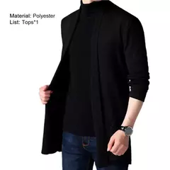 Cardigan de tricô masculino, suéter útil, casaco todo, outono e inverno