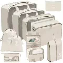 Travel Organizer Storage Bags Set, Mala de Embalagem Cubos, Casos Portáteis, Bagagem, Roupas, Bolsa Arrumada, Dobrável, 7 Pcs, 8 Pcs, 9 Pcs, 10 Pcs - loja online