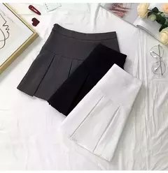 Mini vestido de cintura alta feminino, Cinza, Emagrecimento, Versátil, Anti-Exposição, Saia Linha A, Design, Sentido, Primavera, Outono, Novo, 2022 - comprar online