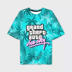 Homens e mulheres Grand Theft Auto Vice City 3D Print Streetwear, Camisetas de grandes dimensões, Tees crianças, Tops roupas, novo jogo, GTA na internet