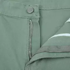 Calças monocromáticas para mulheres, calças simples com zíper frontal, cintura alta, streetwear com vários bolsos, slim fit, moda streetwear, Y2k - Wolf Magazine