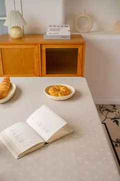 Toalha de linho de algodão vintage com padrão floral, toalha de mesa com borla, tampa lavável para jantar, piquenique - loja online