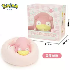 Imagem do Genuíno conjunto pokemon modelo anime lazer tempo série figura slowpoke charmander gonbe rowlet interior do carro brinquedos de posição de dormir