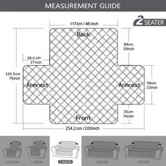 Capas de sofá impermeável com bolsos laterais, antiderrapante Slipcovers, correias elásticas, protetor de sofá para cães e gatos, 1 lugares, 2 Seaters, 3 Seaters, 4 Seaters