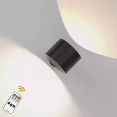 LED cabeça dupla lâmpada de parede com controle remoto, 360 ° Rotatable, USB Recarga, sem fio, portátil, Night Light para o quarto, lâmpada de leitura, Touch Control - comprar online
