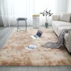 Tapete moderno de cabelo de seda para meninas, tapete de cama nórdico, corante, sala de estar em casa, sofá, cor pura, romântico, por atacado na internet