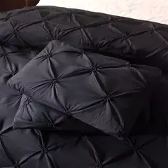 Imagem do Grey Queen Bed Comforter Set, Capa de edredão e fronhas, Cama em um saco para quarto, conjuntos de cama, 3 pcs