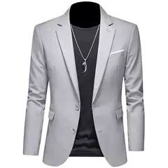Blazers boutique casuais masculinos, jaqueta monocromática, terno slim fit, casaco de lazer, boutique de moda, novo, 2023 - Wolf Magazine