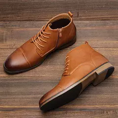 Ankle Boots confortáveis para homens, marca de moda estilo americano, 2024 na internet