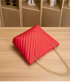 Bolsa de ombro de corrente bordada casual para mulheres, padrão V, lingge, bolsa de compras portátil, nova moda - Wolf Magazine
