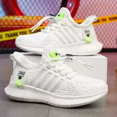 Moda calçados esportivos para crianças, tênis de malha respirável para meninos e meninas, sapatos leves ao ar livre