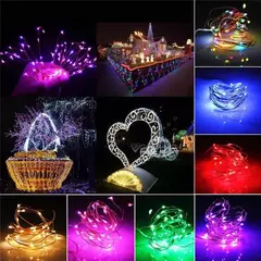 USB LED String Lights para decoração de Natal Luzes de fadas impermeáveis Fio de cobre, Guirlanda de luz, Festa de casamento, 10 m, 20 m, 30m - comprar online