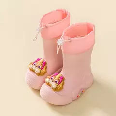 Sapatos de chuva impermeáveis Paw Patrol para meninos e meninas, Sapatos de borracha de tubo médio antiderrapante, Bunched Rain Boots na internet