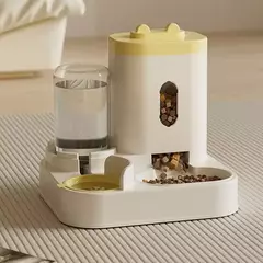 Imagem do Alimentador automático tigela de comida para cães e gatos com fonte de água para animais de estimação grande capacidade evitar voltear acessórios para fonte de água para gatos