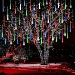 LED Meteor Shower Lights, 8 tubos, decoração de Natal ao ar livre, String Fairy Lights, Street Garden e Yard Decoration - Wolf Magazine