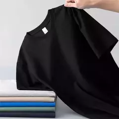 Camiseta de algodão de mangas curtas para homens e mulheres, camiseta masculina, tops simples básicos para meninos e meninas, tamanho grande 5XL, boa qualidade, venda de verão