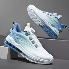 Tênis de corrida acolchoados para homens, tênis antiderrapantes, botões rotatórios, adequados para exterior, casual, conforto, alta qualidade, venda quente - Wolf Magazine