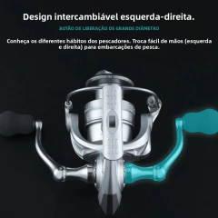 Huidiao ZYC Carretel de fiação suave 10KG Max Drag 5.2:1 Relação de engrenagem Isca Carretel de pesca Carretel de metal e alça para baixo truta Pike - comprar online