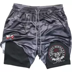 Masculino Anime 2 em 1 Calções Esportivos, Calções de Compressão Atlético Calças de Treino Fitness Running Sportwear, Desempenho Ginásio - comprar online