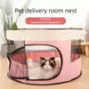 Barraca fechada para sala de entrega de gatos, pano oxford, à prova d'água, dobrável, cama fechada para cães, caixa de entrega para gatinhos