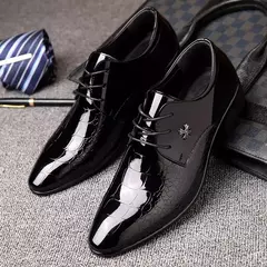 Sapatos de couro italiano para homens, sapatos Oxford para casamento, vestido de dedo apontado, clássicos Derbies, sapatos luxuosos, plus size 38-48, mais novos - Wolf Magazine