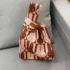 Saco de malha de nó animal para mulheres, gato coelho bonito sacola simples, bolsas de compras reutilizáveis para senhoras, moda