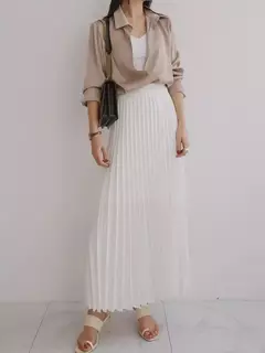 Marca designer feminino primavera outono elegante chique sólido saia plissada cintura alta moda de luxo com elástico feminino C-035 - comprar online