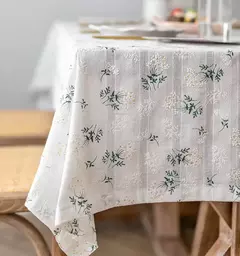 Toalha de mesa de algodão pequena margarida para decoração, estilo coreano, retângulo, para cozinha, casamento, sala de jantar - Wolf Magazine
