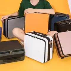 Bagagem portátil de viagem para mulheres, caixa cosmética de 16 ", embarque leve, maquiagem profissional, mini mala simples, bolsa - Wolf Magazine