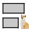 Cercas de barreira para cães de estimação com 4 peças de gancho, portão de escadas isolado para animais de estimação, cercadinho dobrável de malha respirável para cerca de segurança de cães de bebê