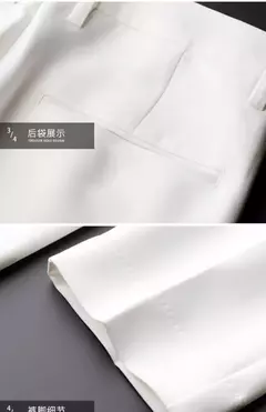Imagem do Calças casuais para homens, calças finas, calças brancas, terno masculino, anti-rugas, calças de alto grau de 9 pontos, 2023